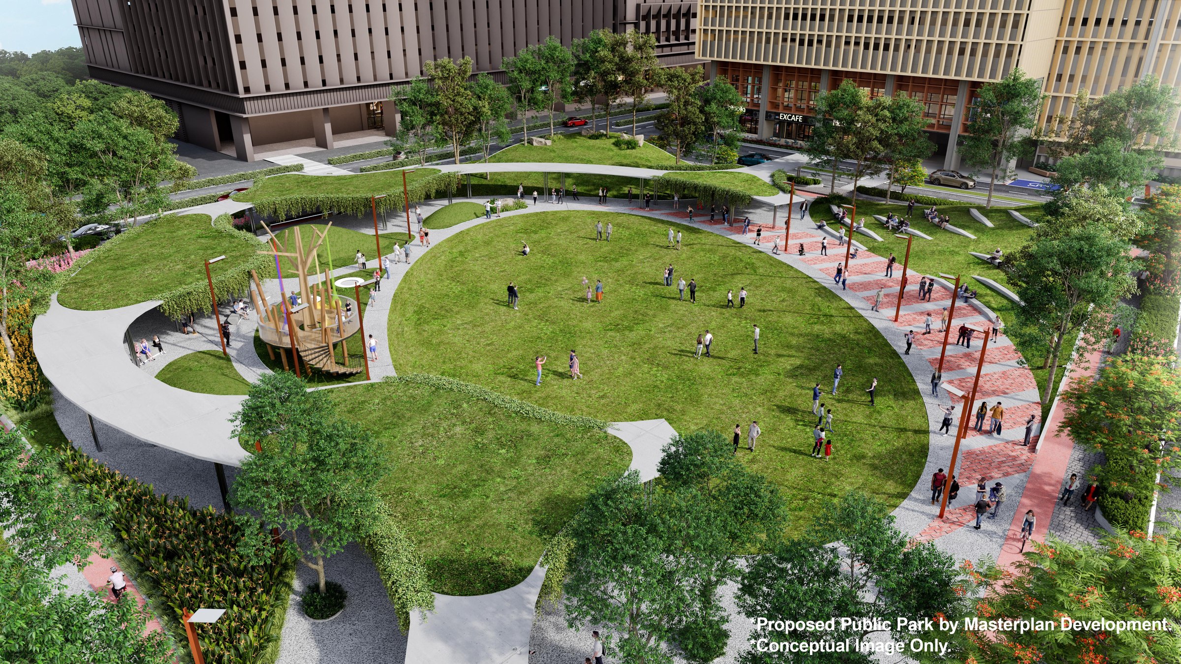 Central Park at KL Wellness City seen from above